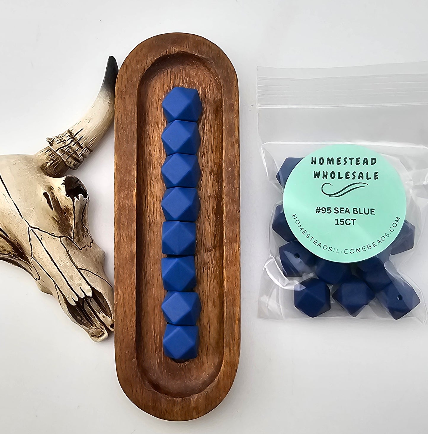 HSW - #95 Sea Blue 15(ct) 14mm Hexagon