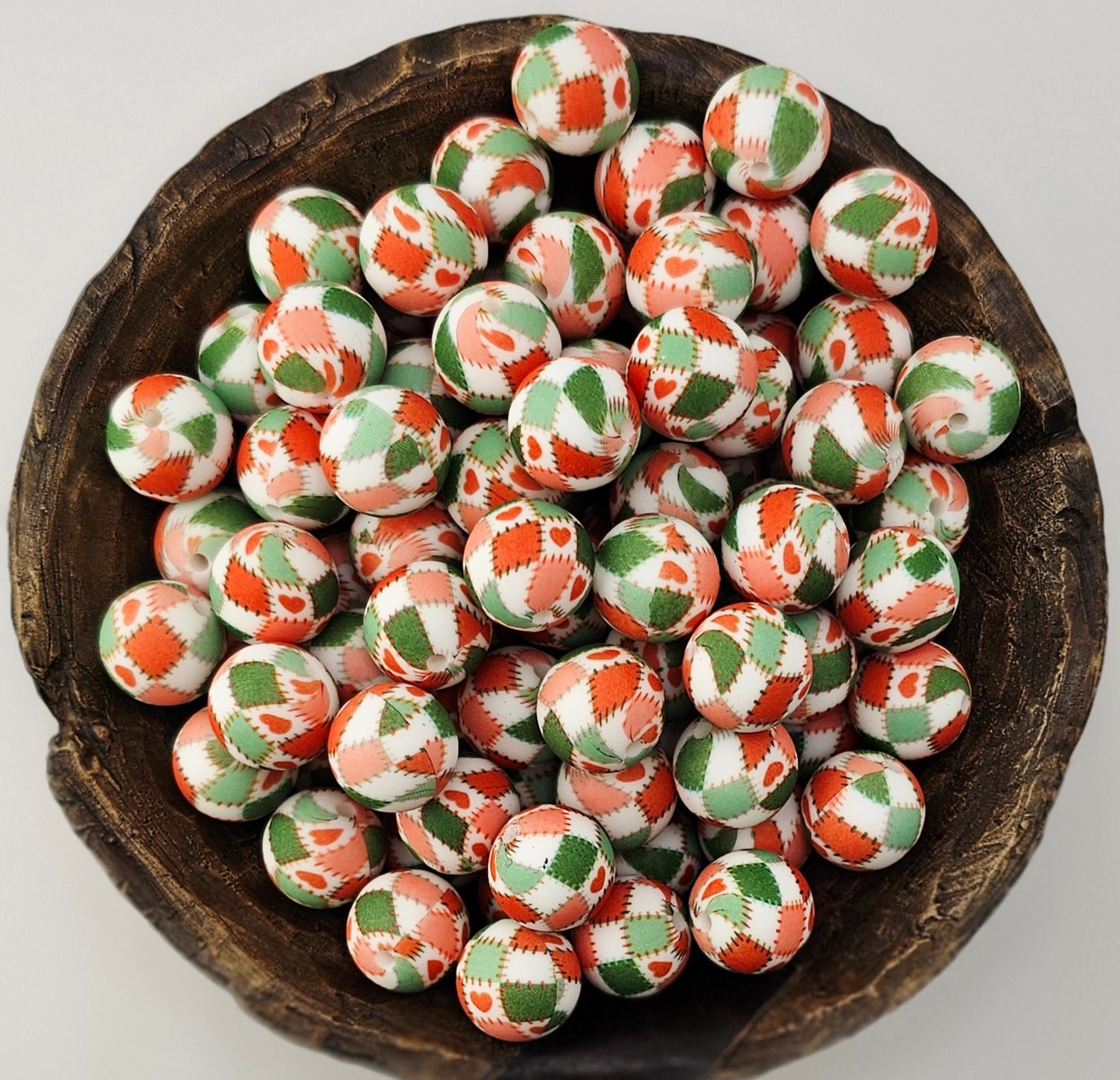 Christmas Patchwork Love Print