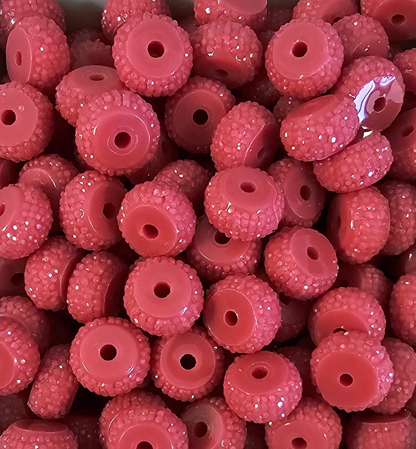 Resin Rhinestone Spacer 12mm Coral Reef #3