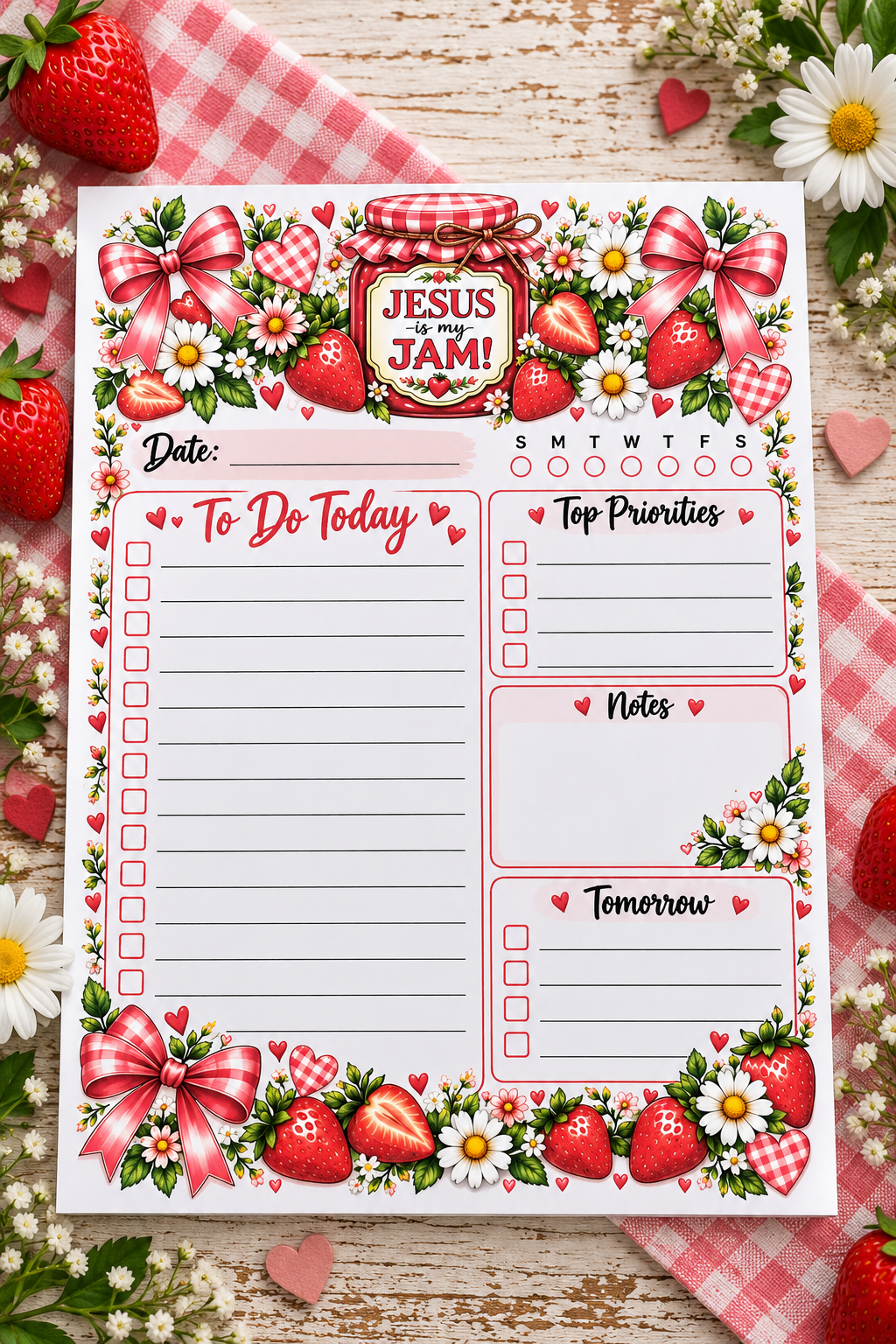 Jesus Is My Jam Daily Planner Notepad