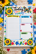 Today I Choose Kindness Autism Daily Planner Notepad