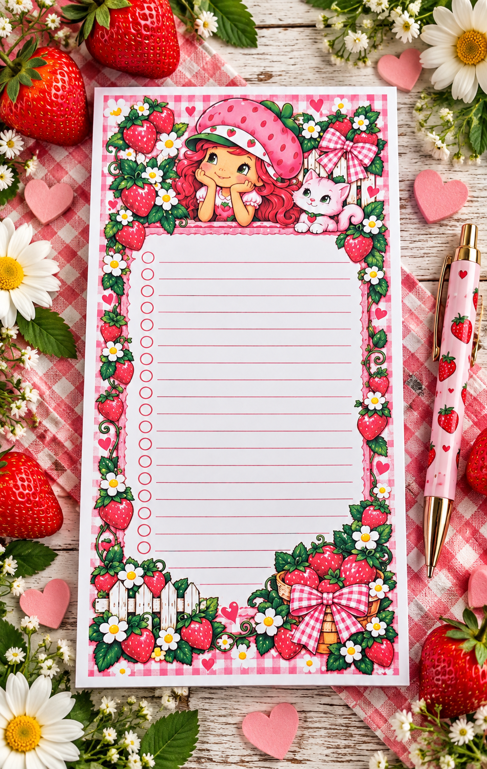 Strawberry Girl Notepad