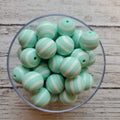 Mint White Srripe Print