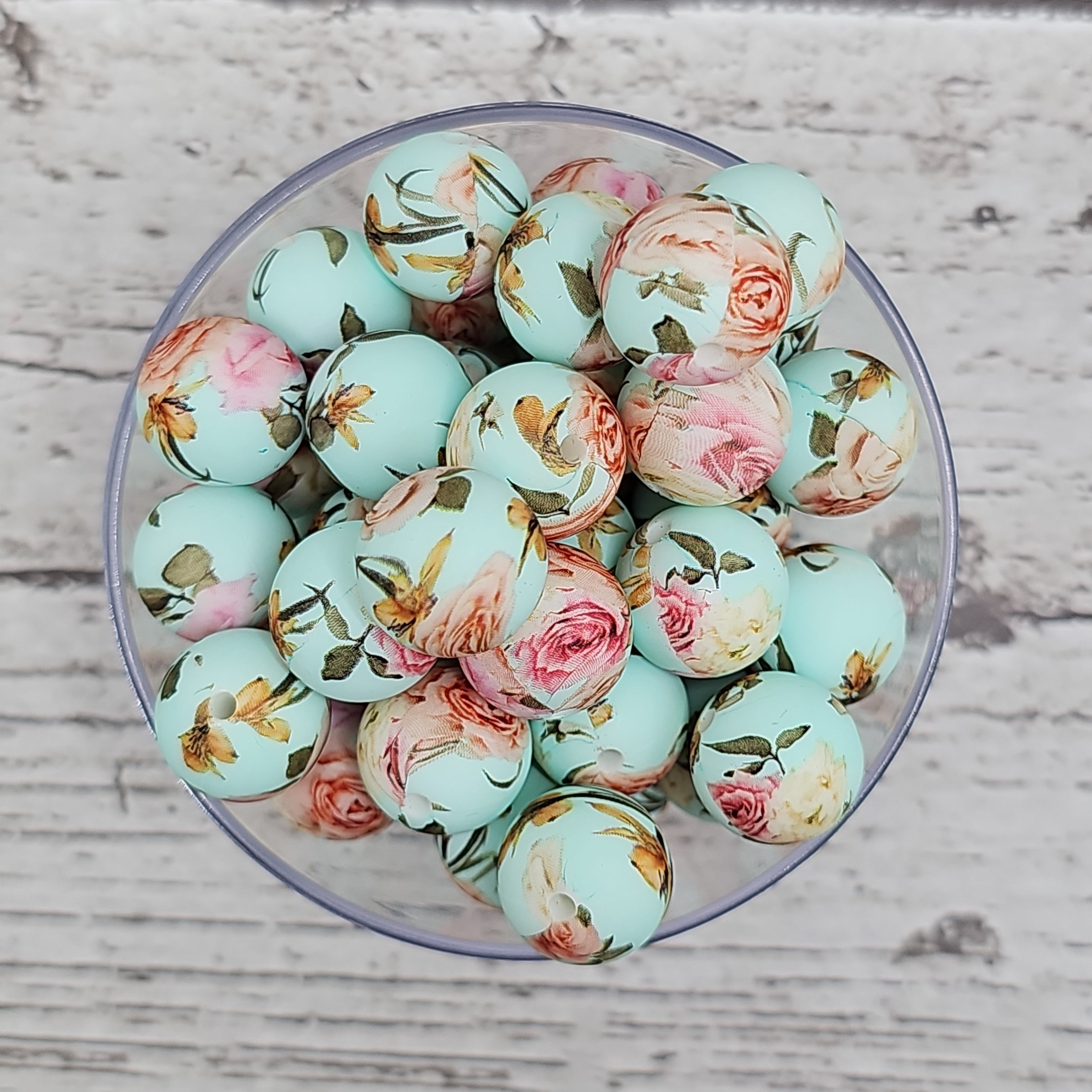 Pale Mint Rose Print #301