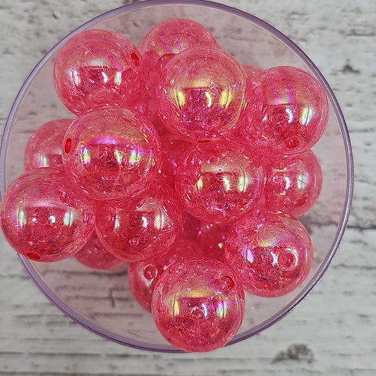 Bubblegum Pink Crackle Acrylic