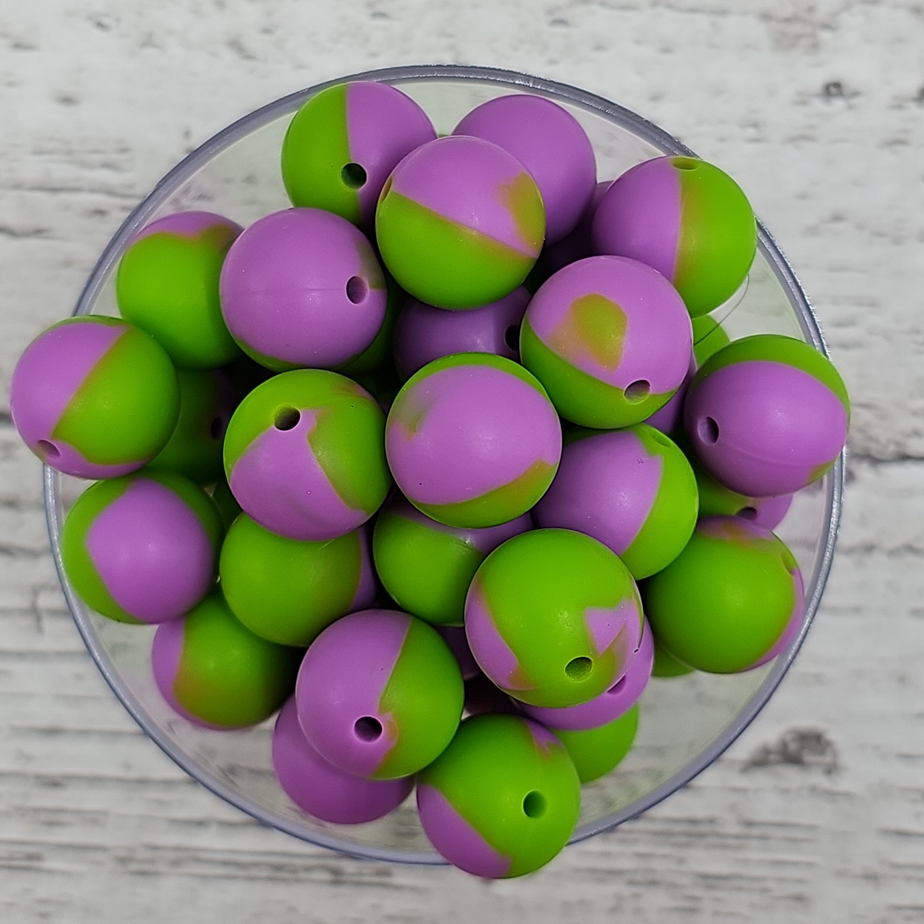 Purple and Green Swirl Print