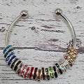 10MM LARGE HOLE RHINESTONE RONDELLE SPACER 10ct