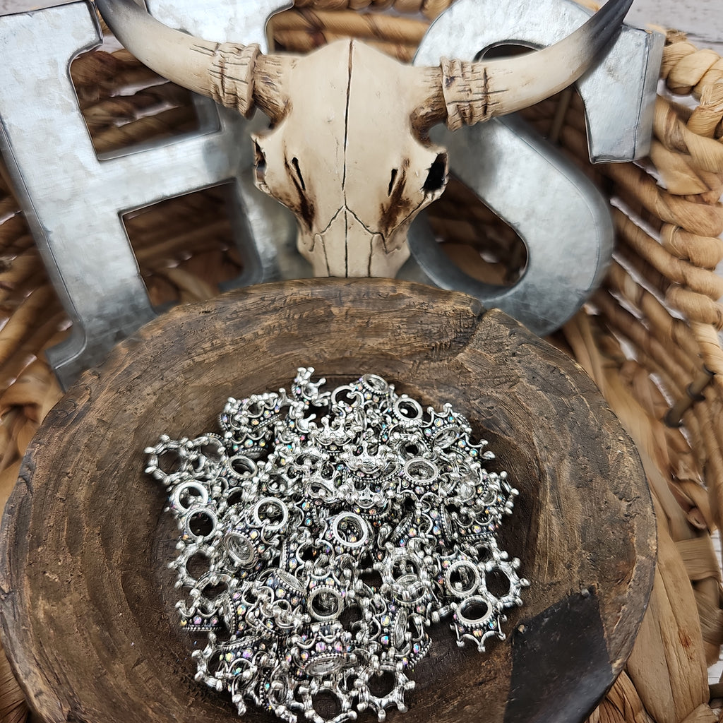 Crown Small Spacers with stones Accessories