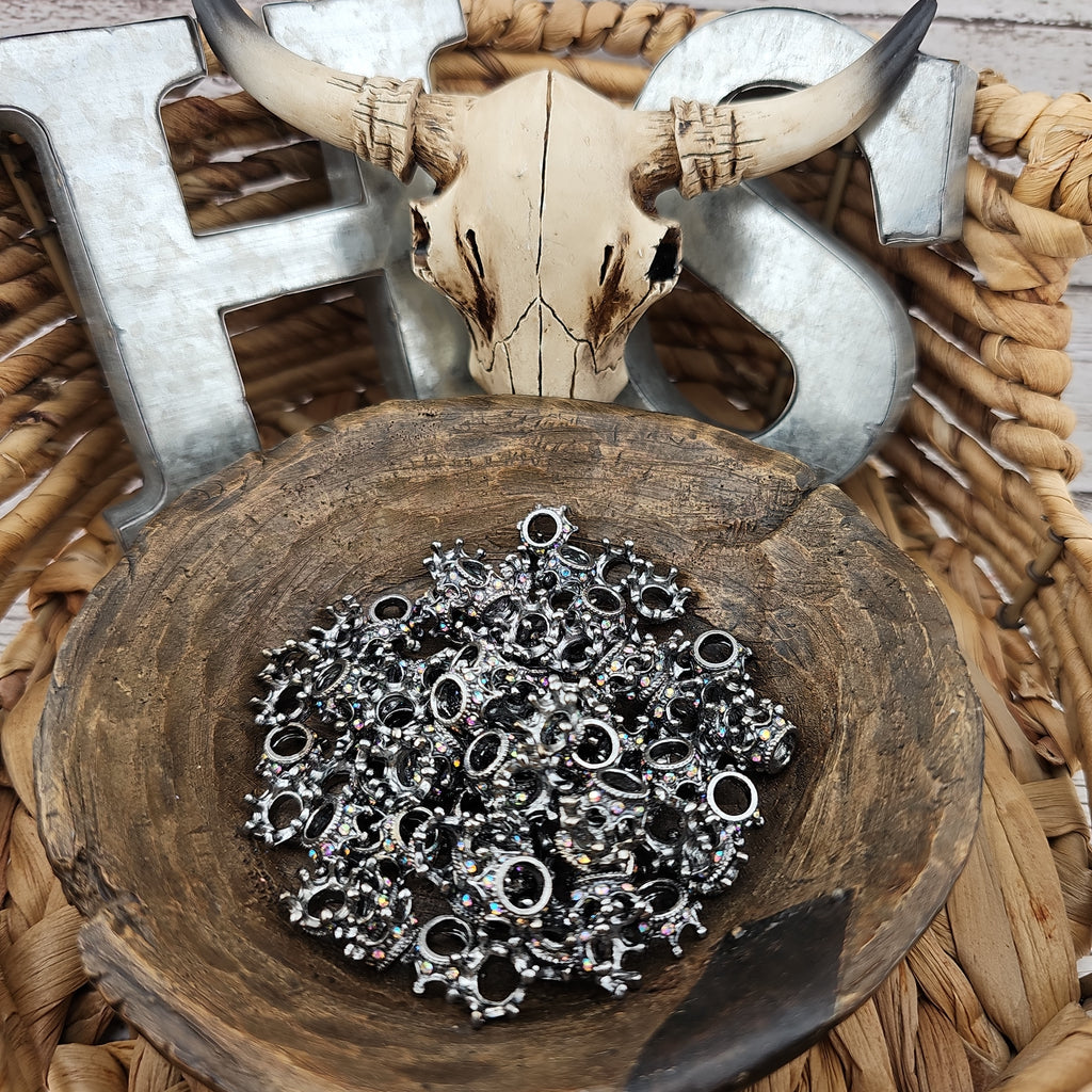 Crown Small Spacers with stones Accessories