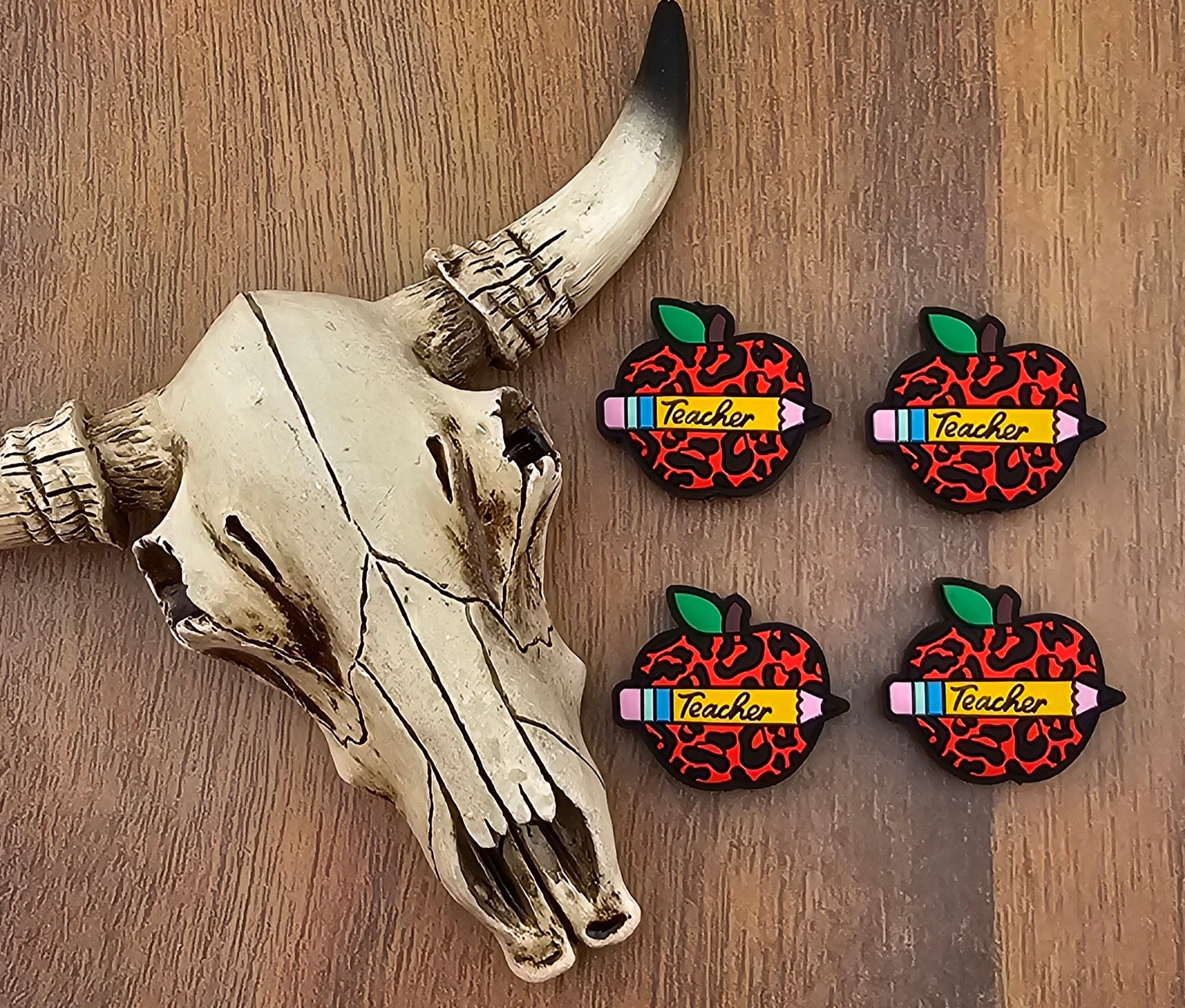 Red Leopard Teacher Apple Focal