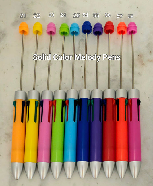 Solid Color Melody Beadable Pen