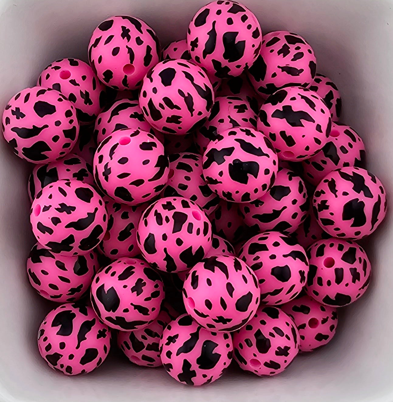 Bright Pink Cow Print