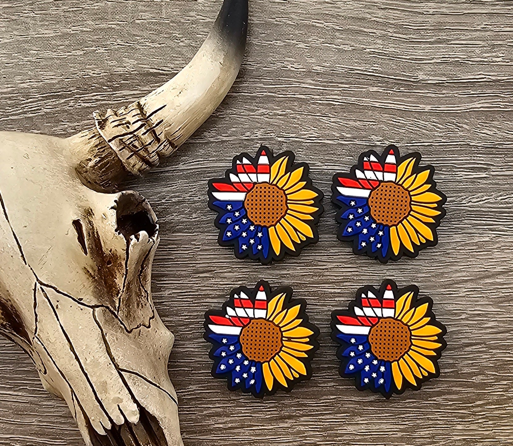 American Flag Sunflower Focal