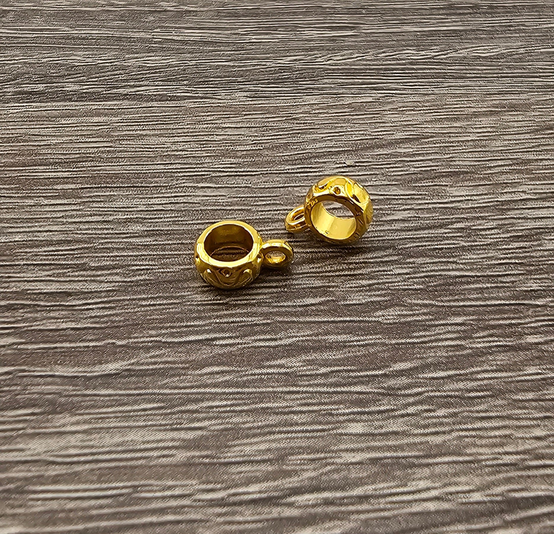 Bail Bead Gold 10 pack
