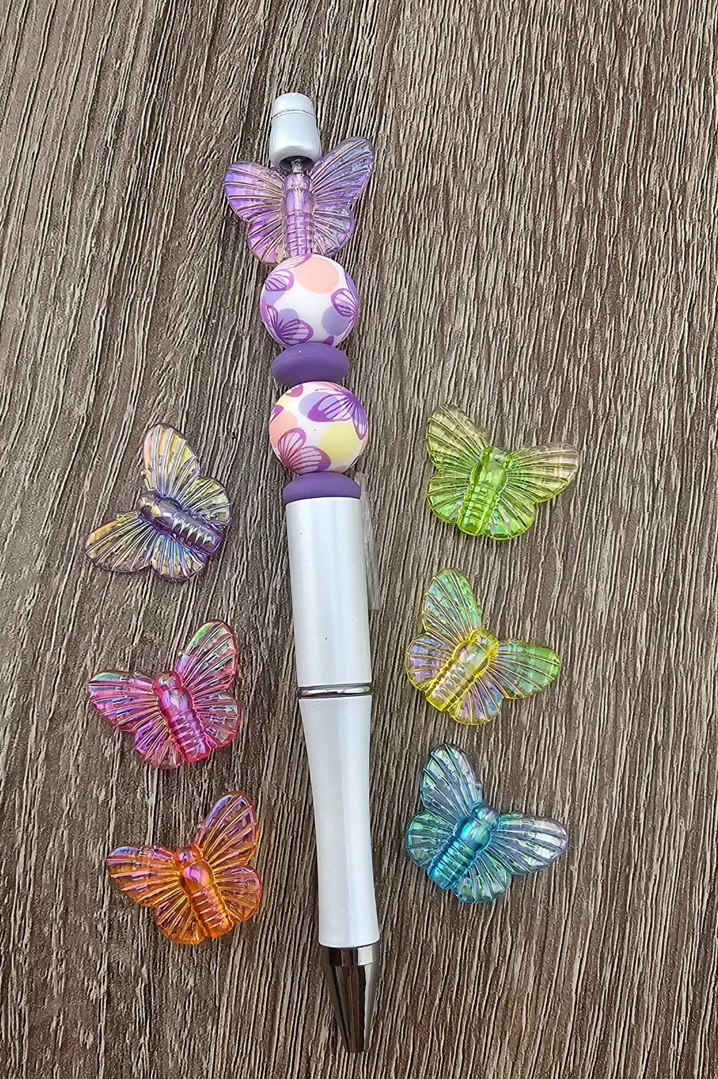 Acrylic Translucent Opal Butterfly Focal 10ct random