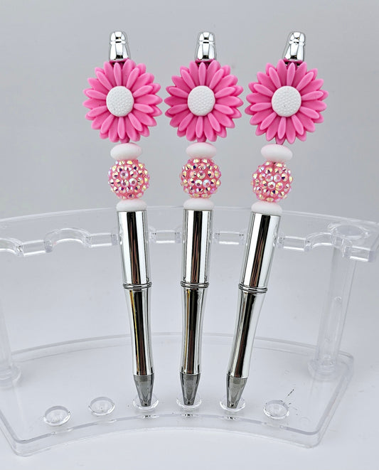 Pre-Made  Pink Sunflower Daisy Pen