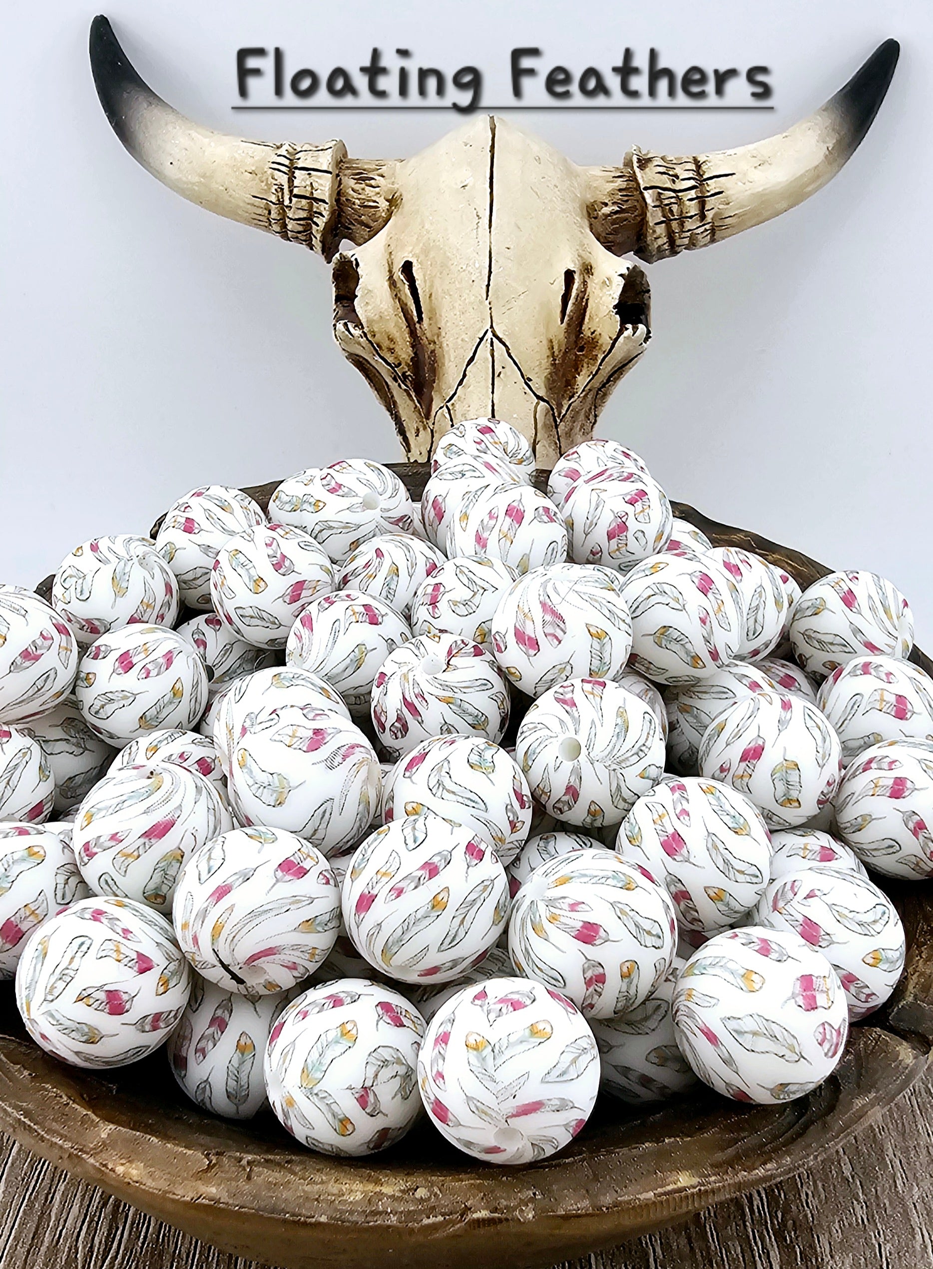 P457 Floating Feathers Print