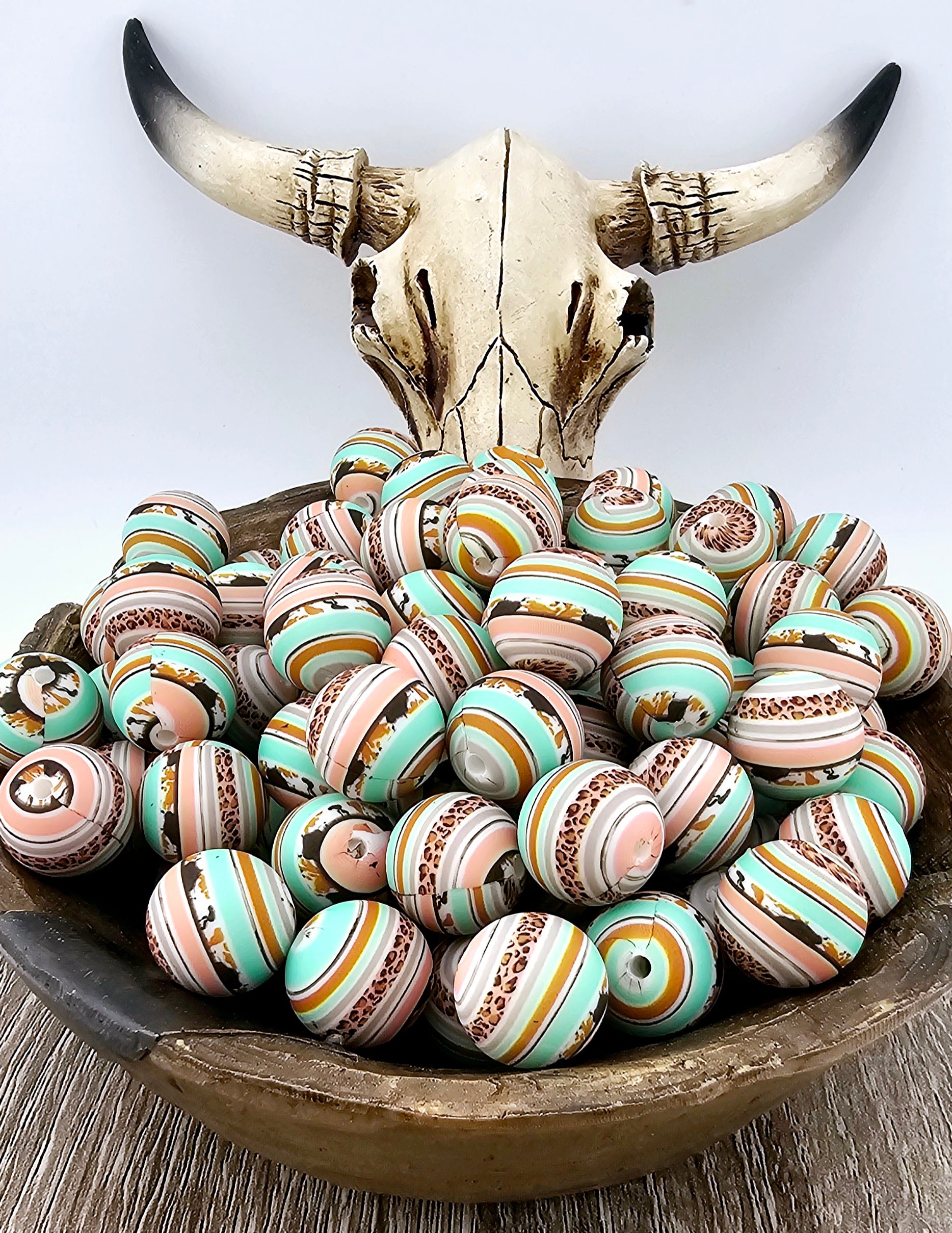 P453 Boho Leopard  Swirl Print