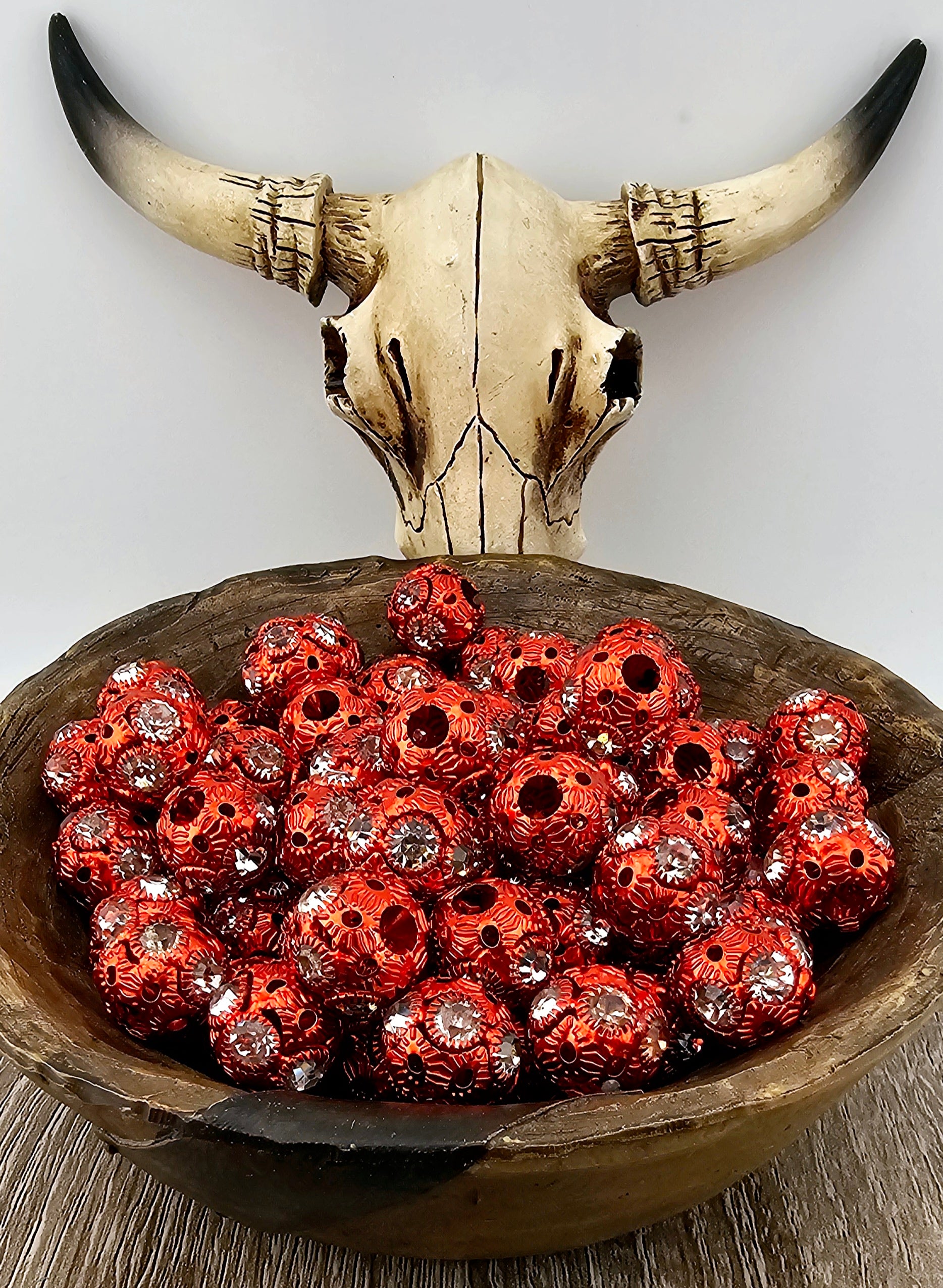 Red 16mm Metal Rhinestone