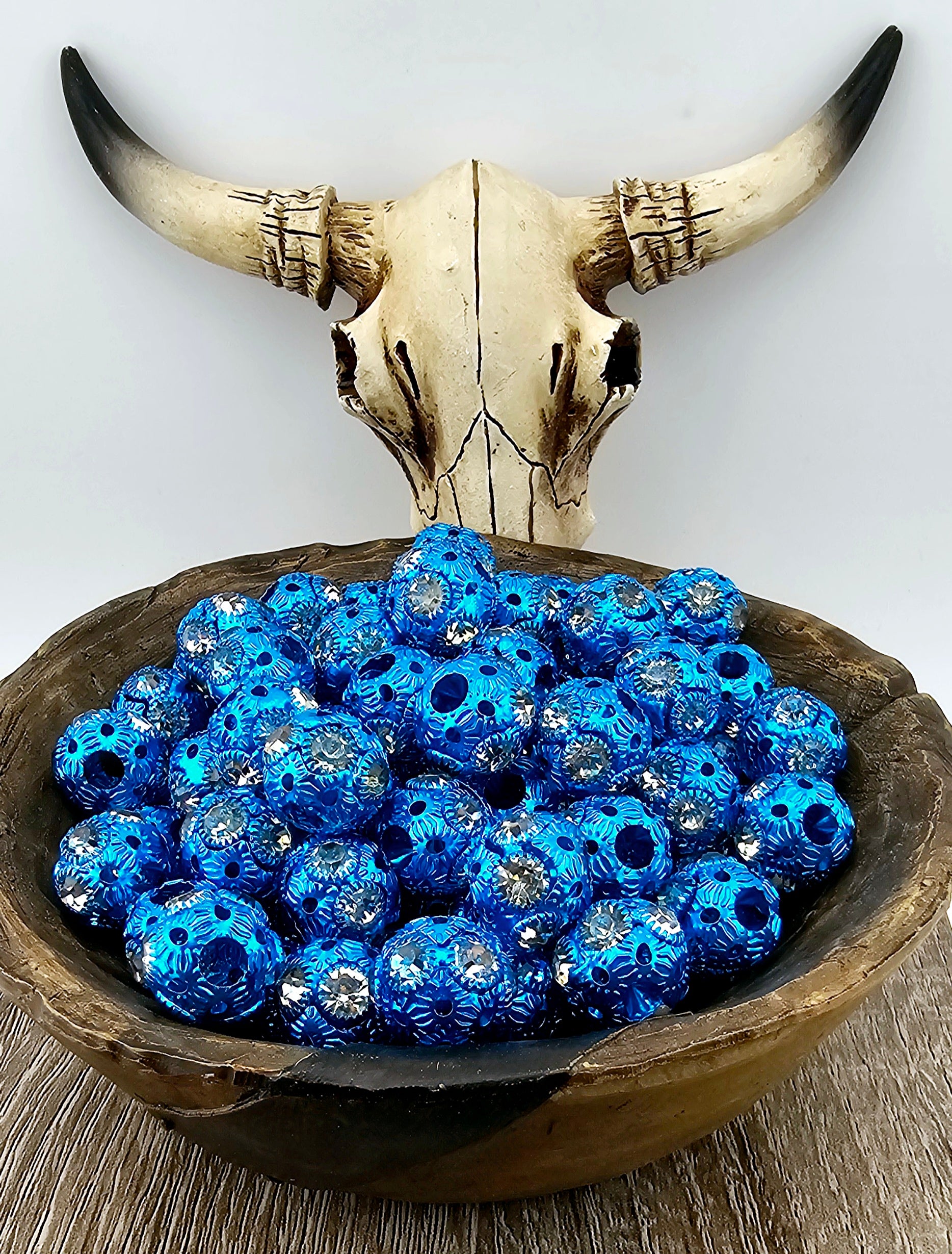 Deep Sky Blue 16mm Metal Rhinestone