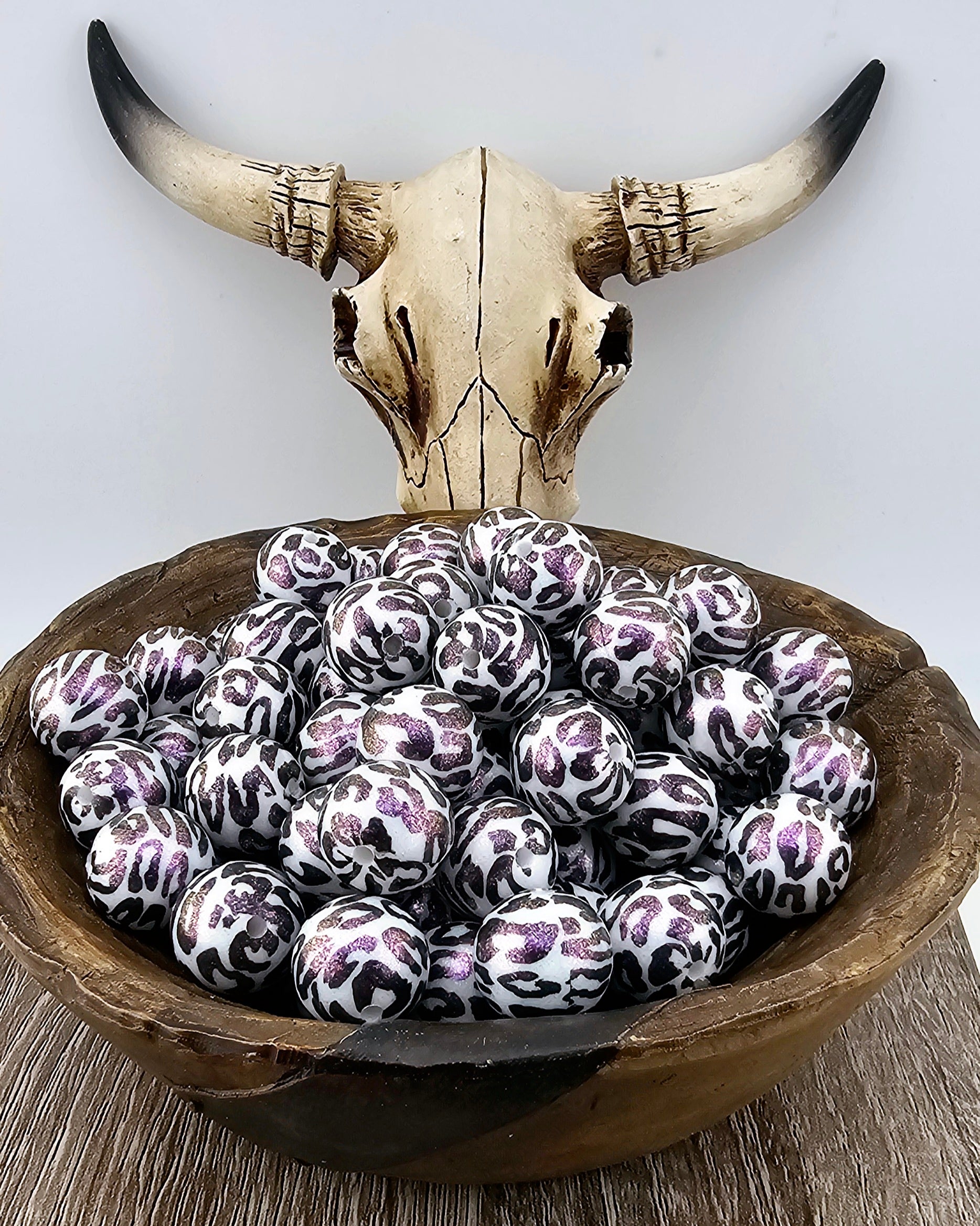Opal Black White Cheetah Print