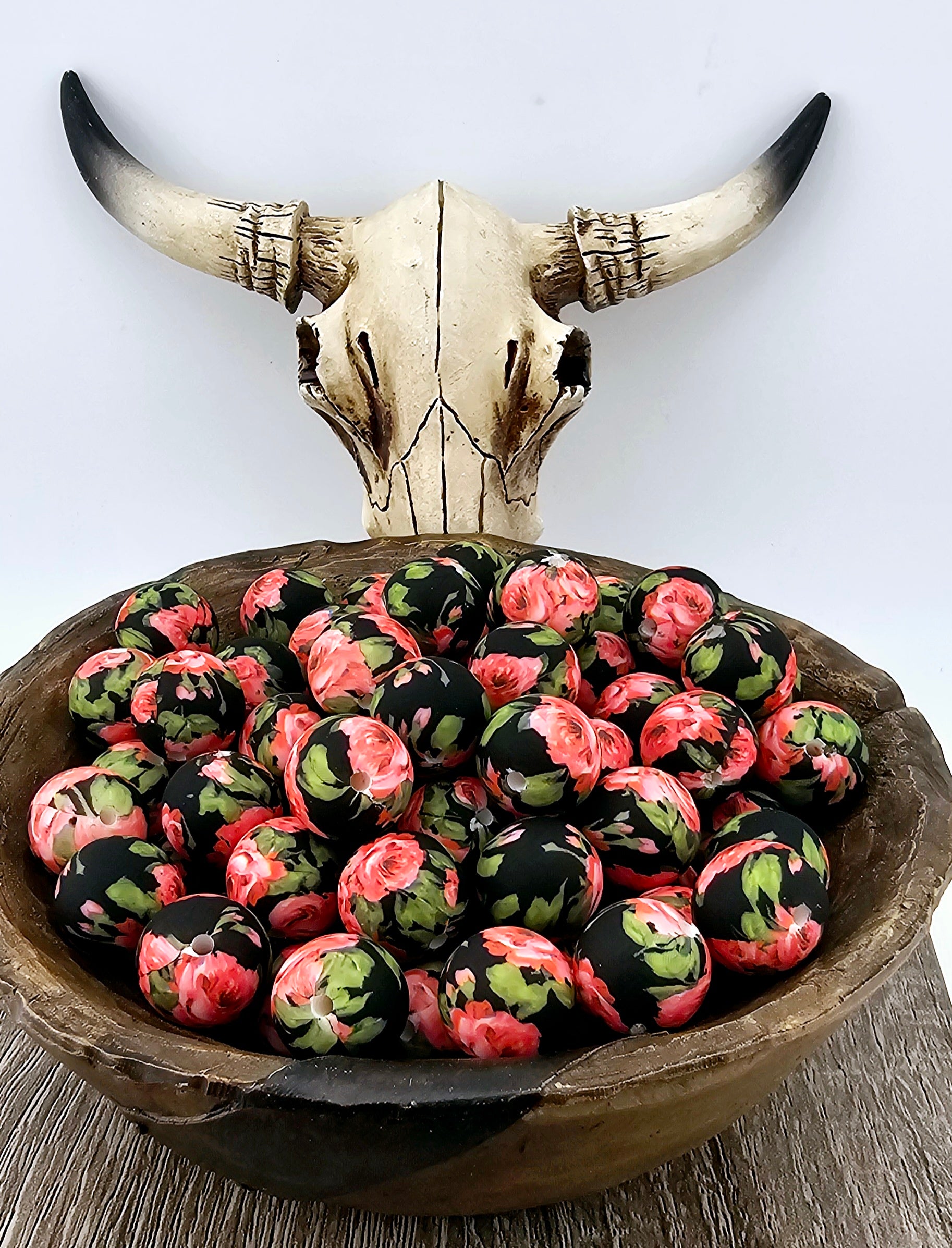Black and Red Rose Print