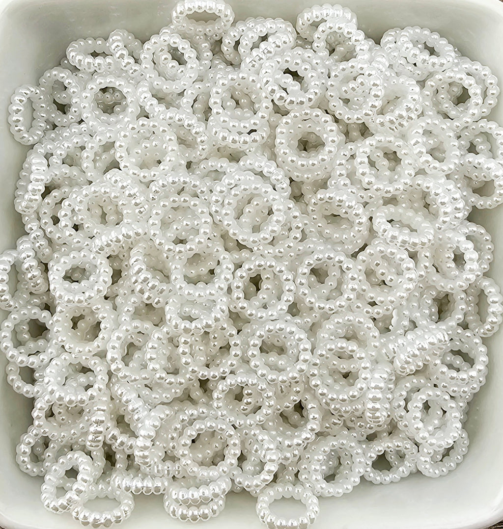 10mm Solid Pearl Spacers 10ct (Large Hole)