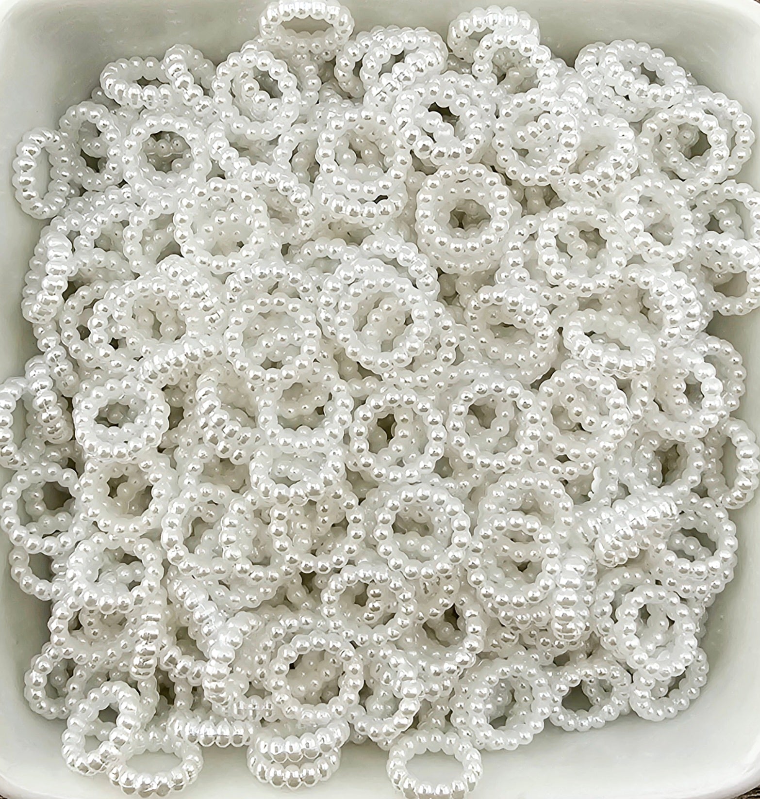 10mm Solid Pearl Spacers 10ct (Large Hole)