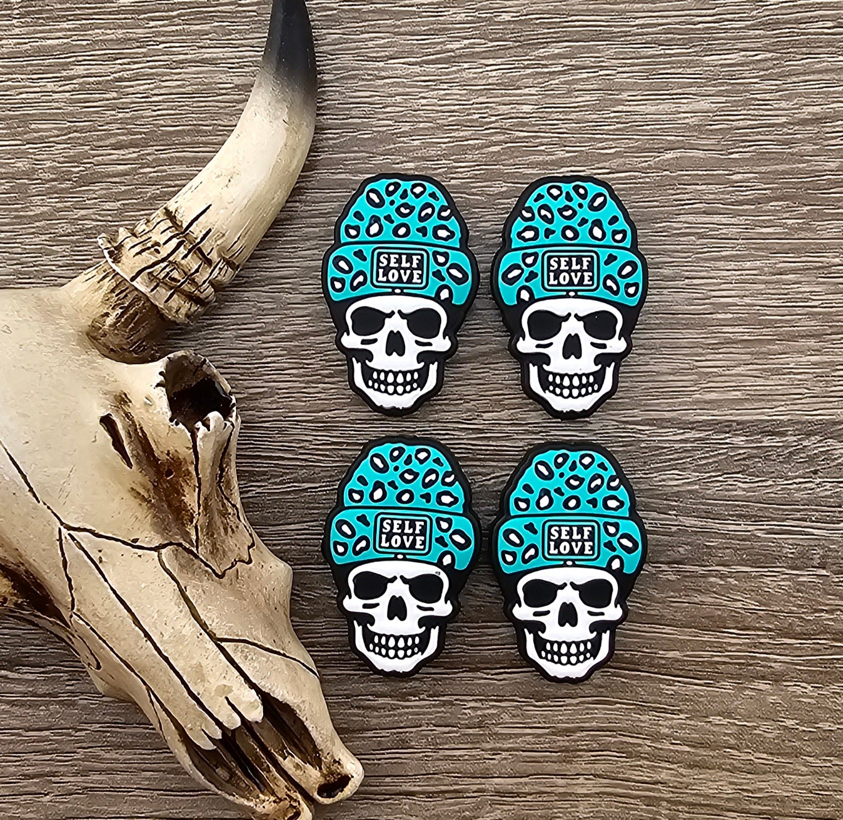 Self Love Skull Teal Focal