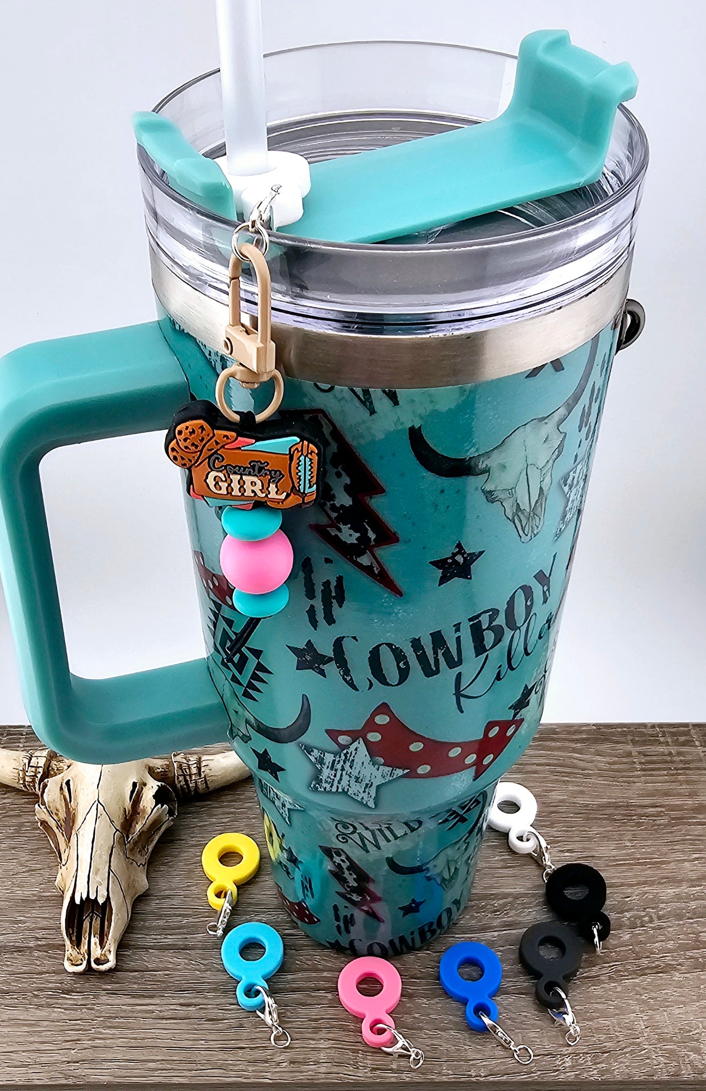 Straw Cup Charm Holder Accessories