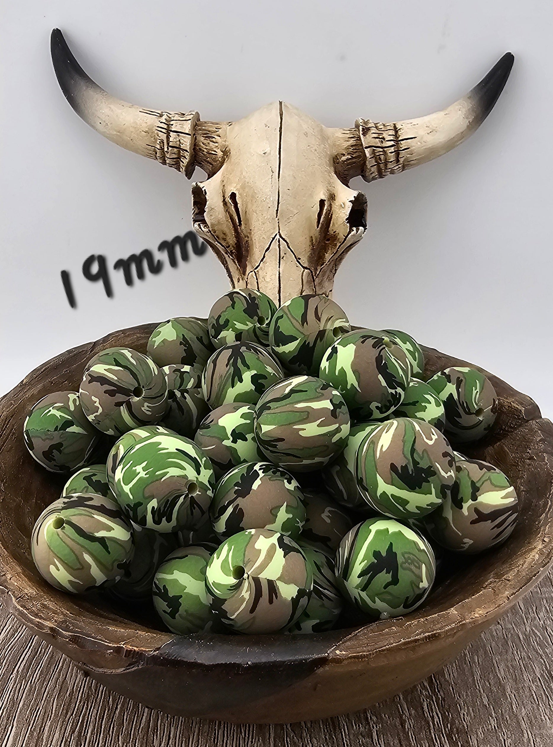 19mm Camo Print – Homestead Silicone Beads and More