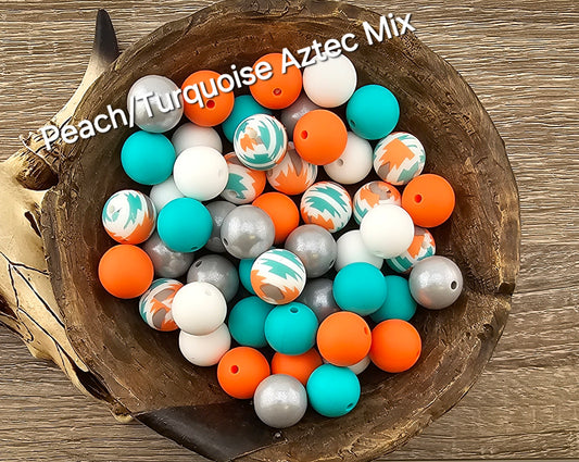 Peach Turquoise Aztec Mix (50)