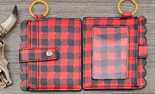 Red and Black Checkered Wallet