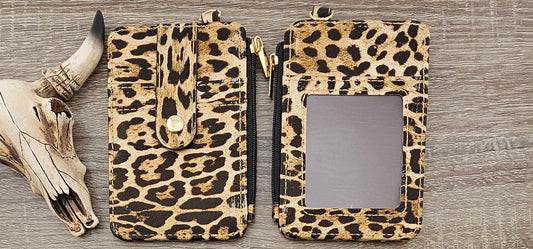 Gold Leopard Zipper Wallet