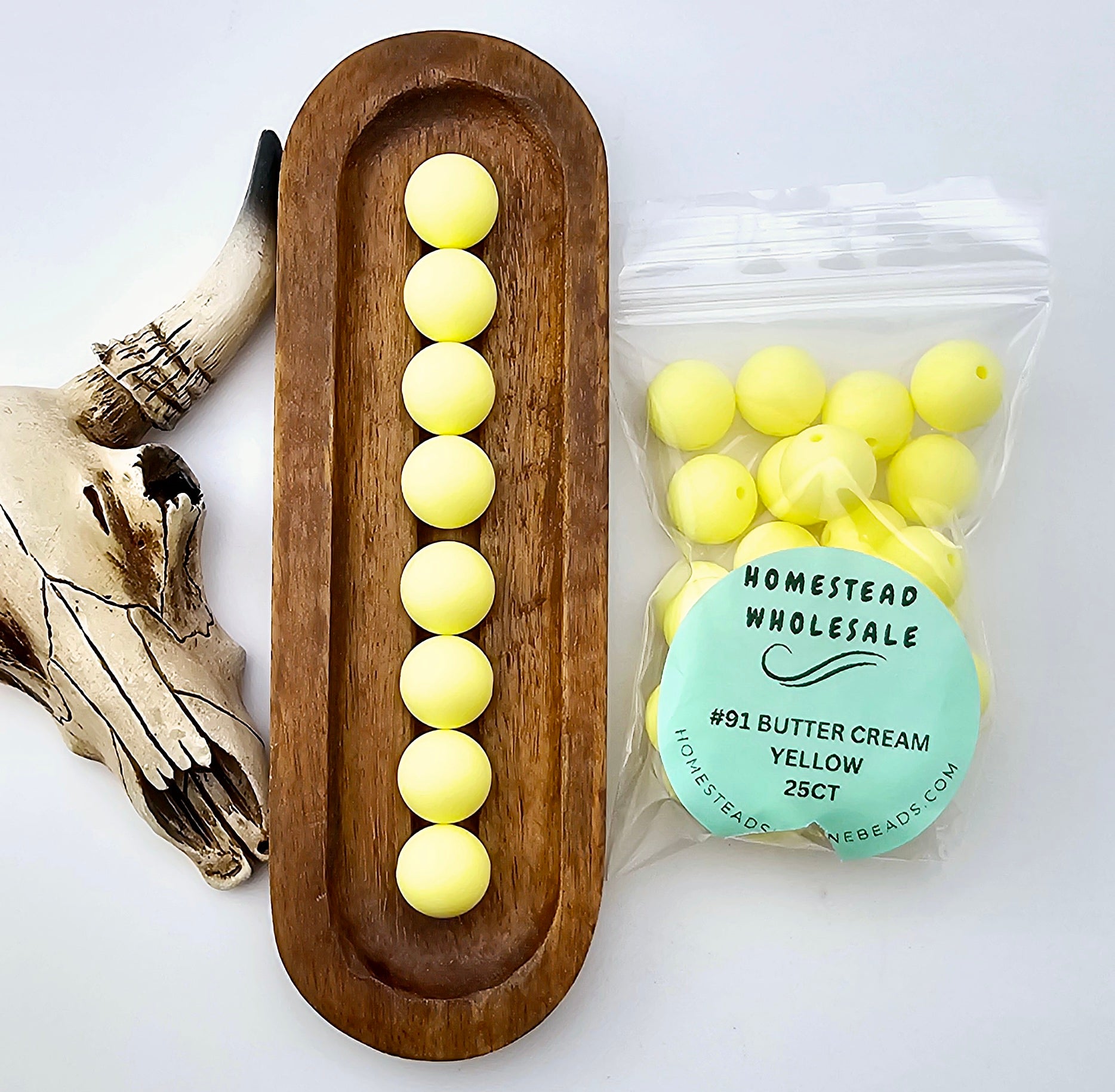 HSW - #91 Buttercream Yellow 25(ct) 15mm