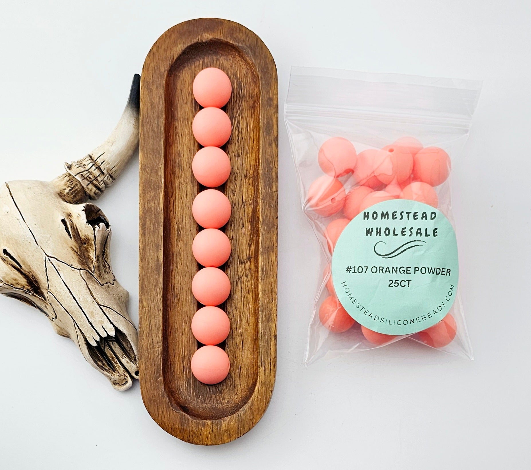 HSW - #107 Orange Powder 25(ct) 15mm