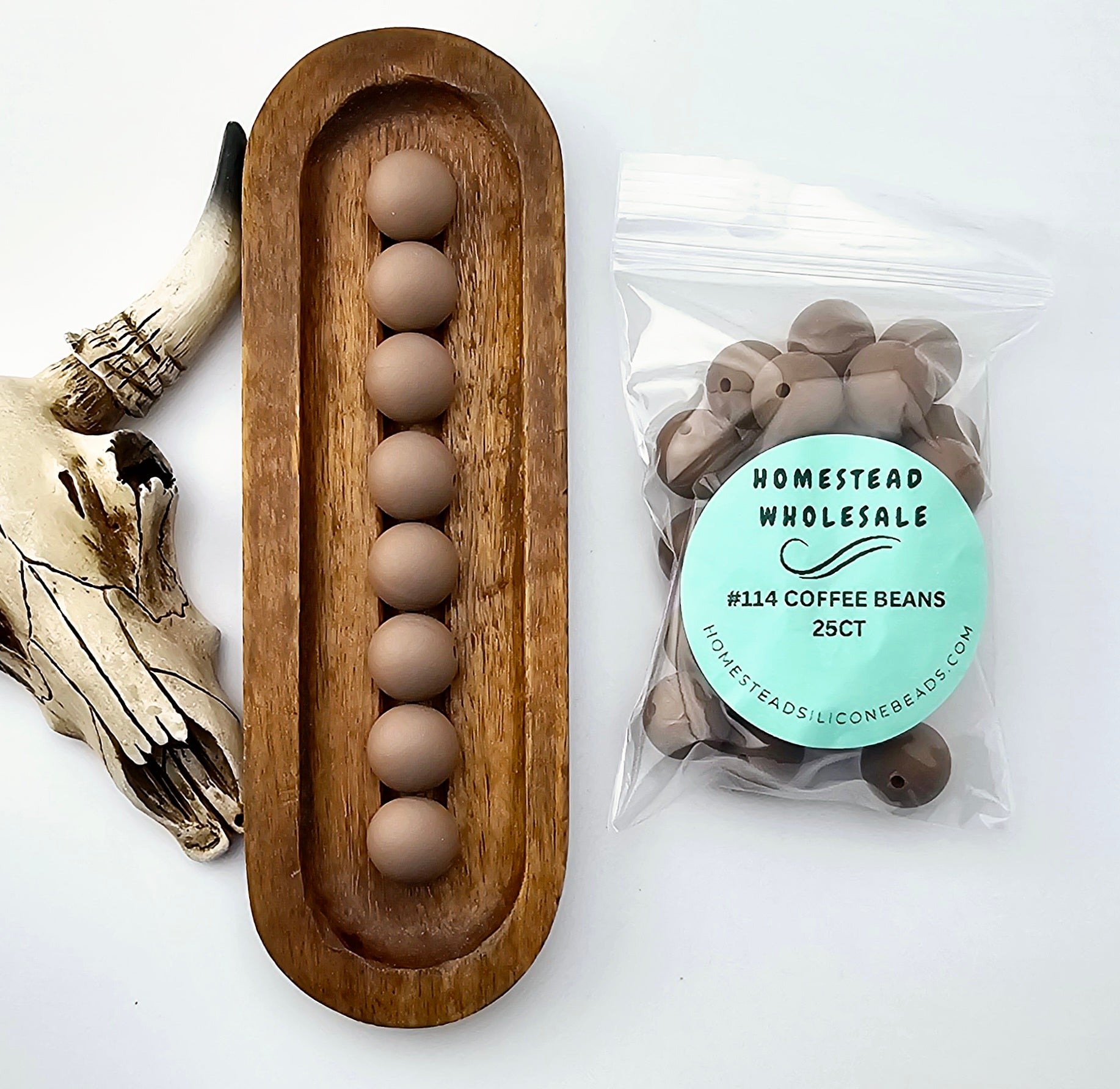 HSW - #114 Coffee Beans 25(ct) 15mm
