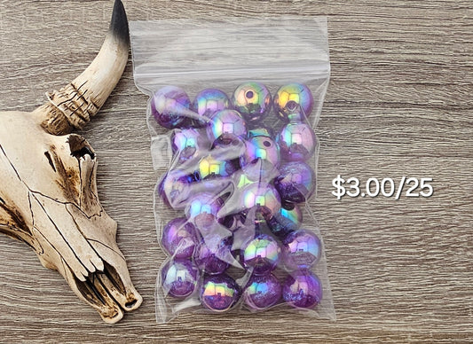 Galaxy Glitter Purple 16mm Acrylic 25ct