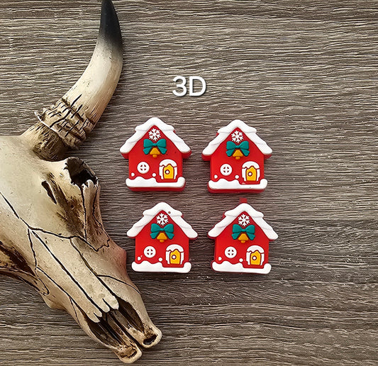 3D Christmas House Focal