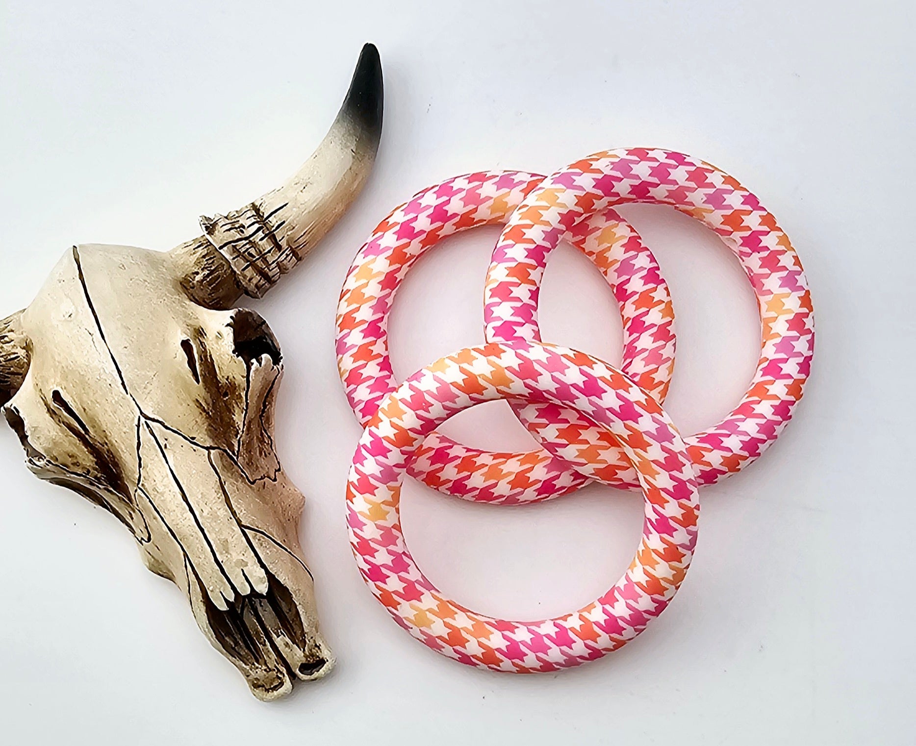 Sunrise Houndstooth 65mm Silicone Ring