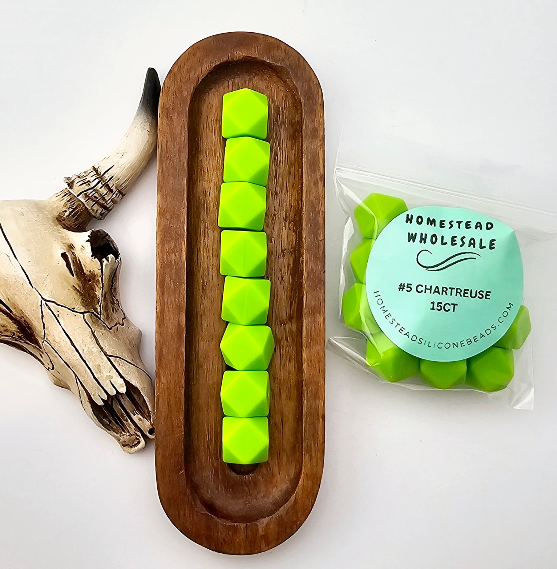 HSW - #5 Chartreuse 15(ct) 14mm Hexagon