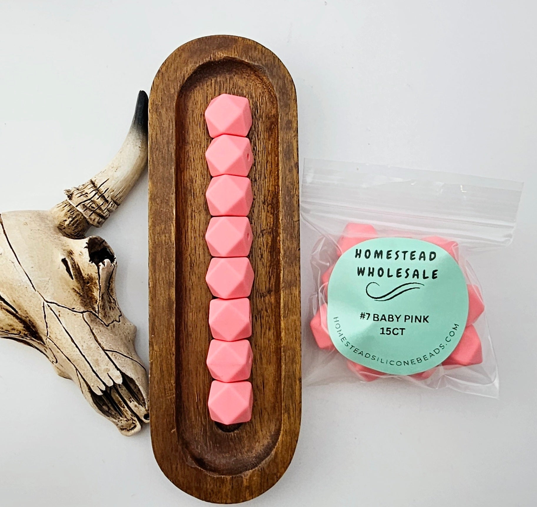 HSW - #7 Baby Pink 15(ct) 14mm Hexagon