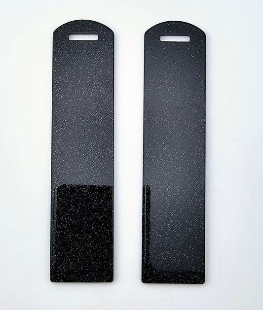 Acrylic Bookmark - Black Glitter