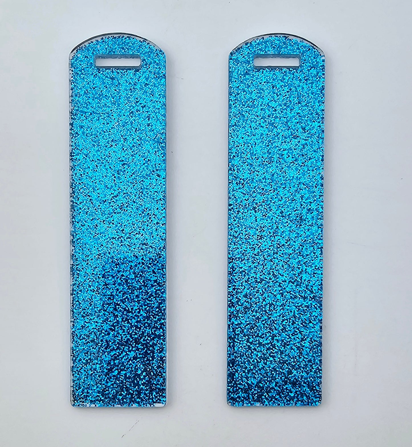 Acrylic Bookmark - Caribbean Blue Glitter