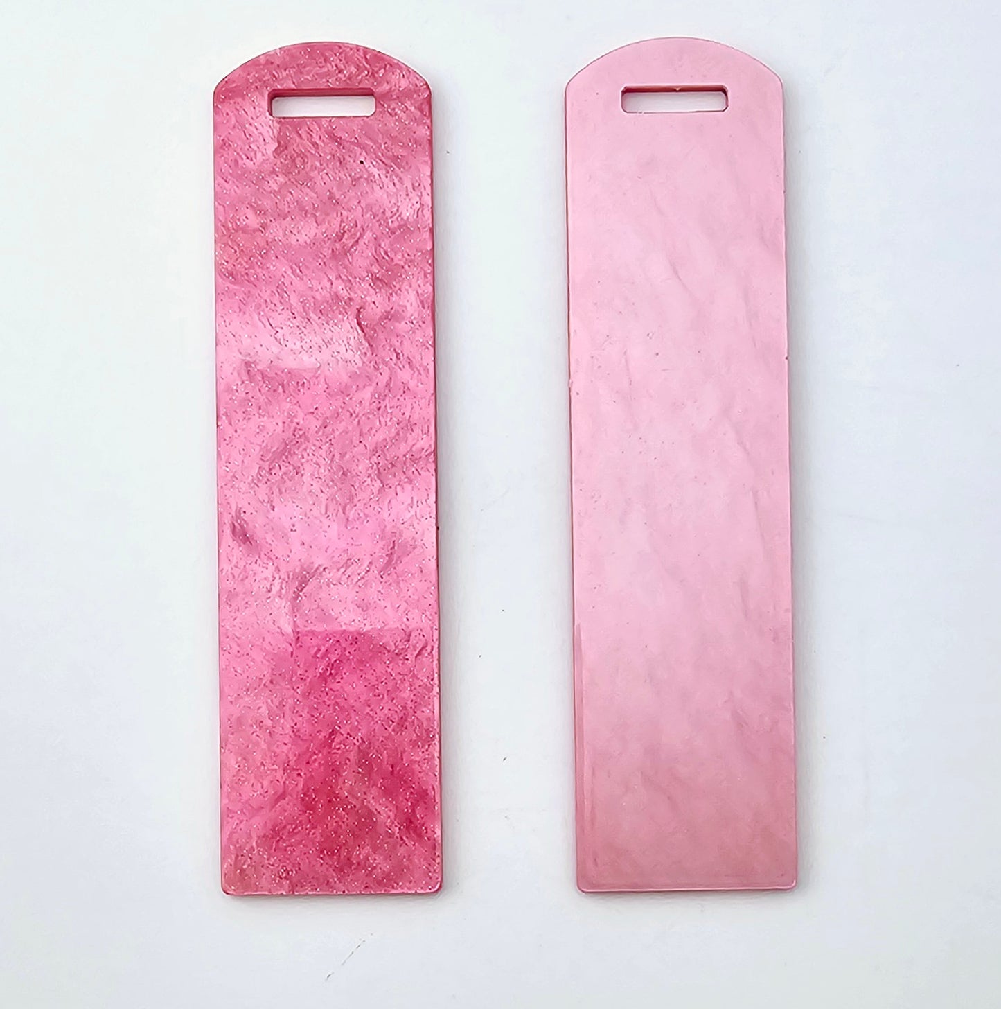 Acrylic Bookmark - Pink Marble Glitter