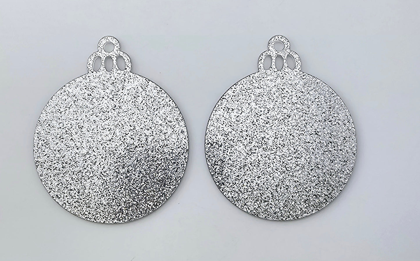 Acrylic Ornament - Silver Glitter