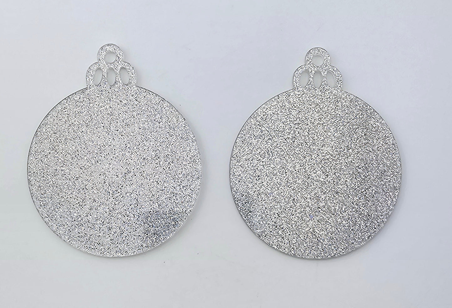 Acrylic Ornament - Light Silver Glitter