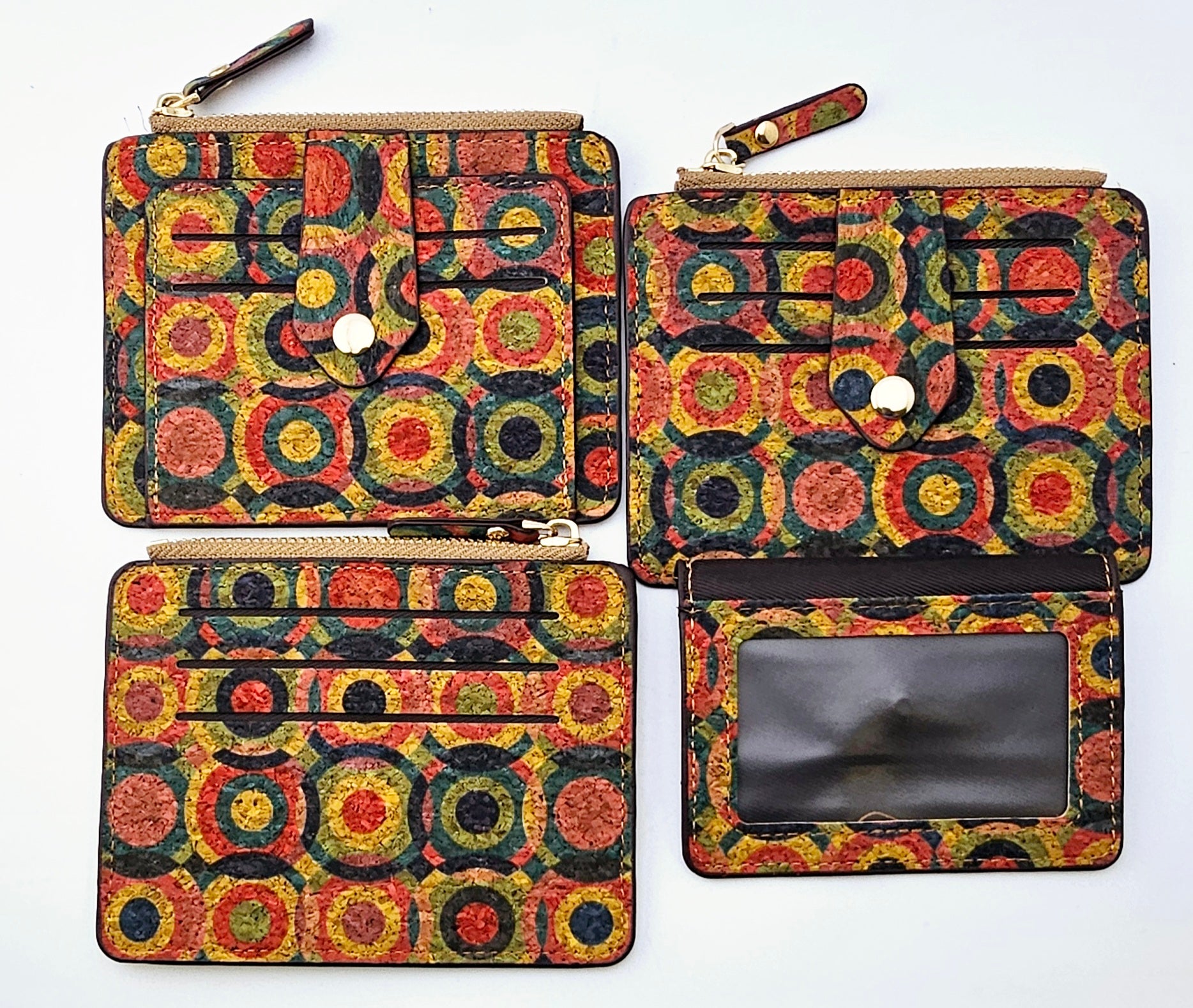 Retro Vintage Zipper Wallet - Design A