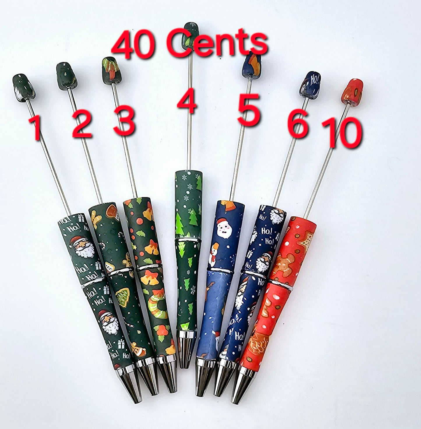 Christmas Beadable Pens