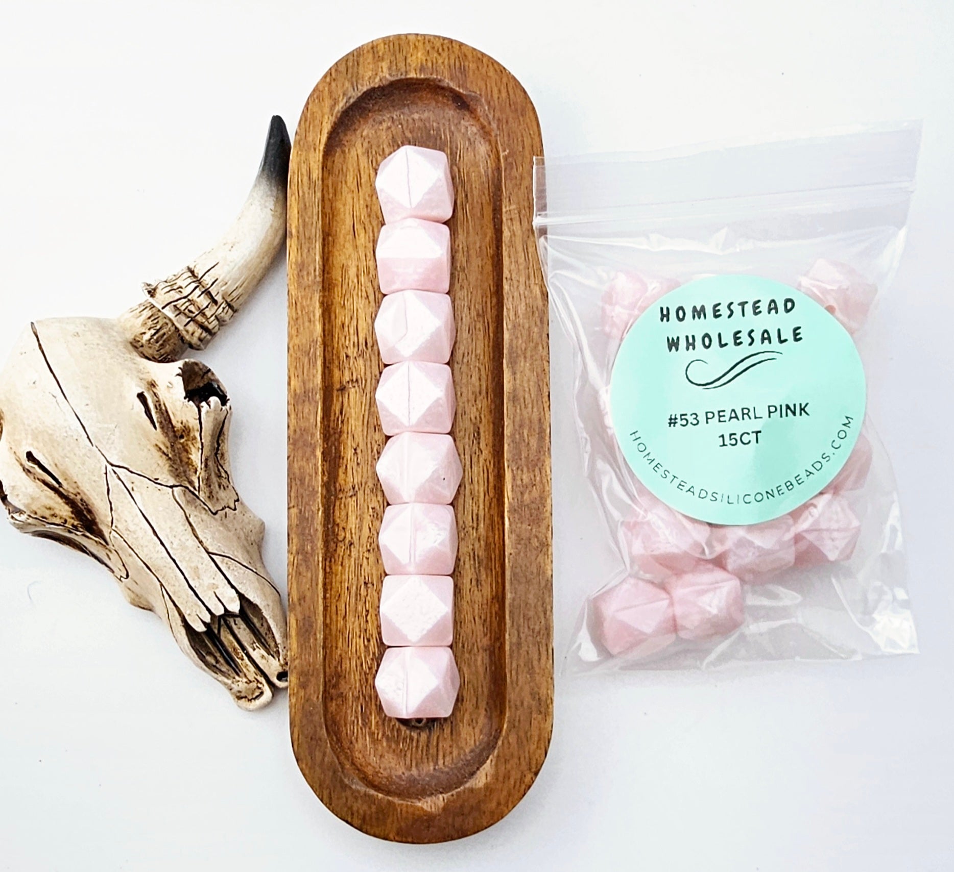 HSW - #53 Pearl Pink 15(ct) 14mm Hexagon